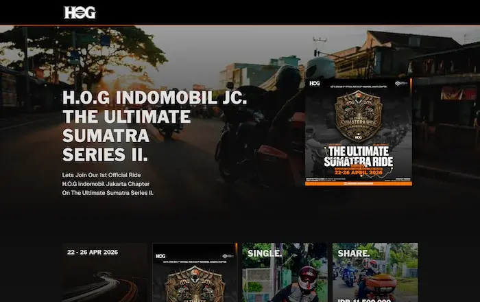 Website H.O.G Indomobil Jakarta Chapter