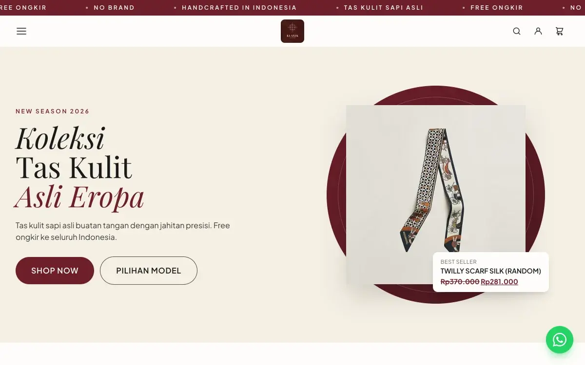 Website Klasik Leather