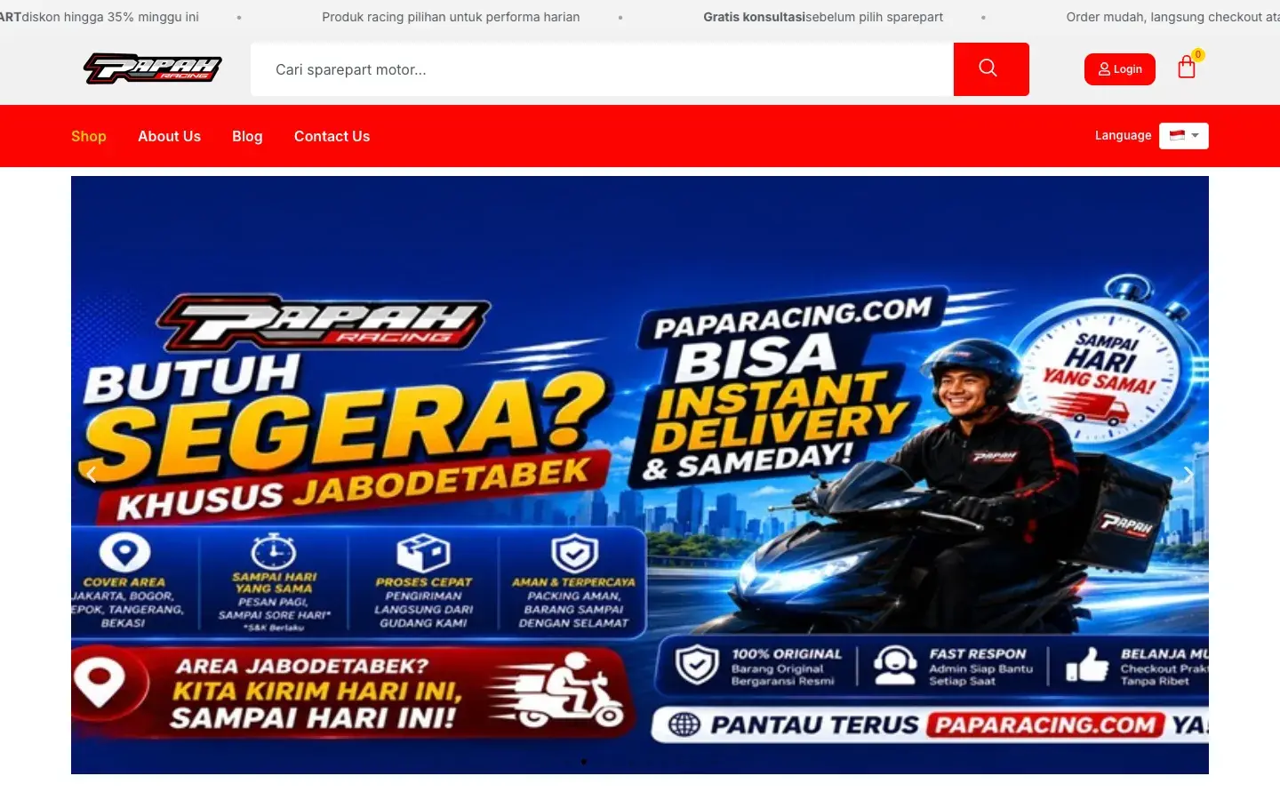 Website Papah Racing